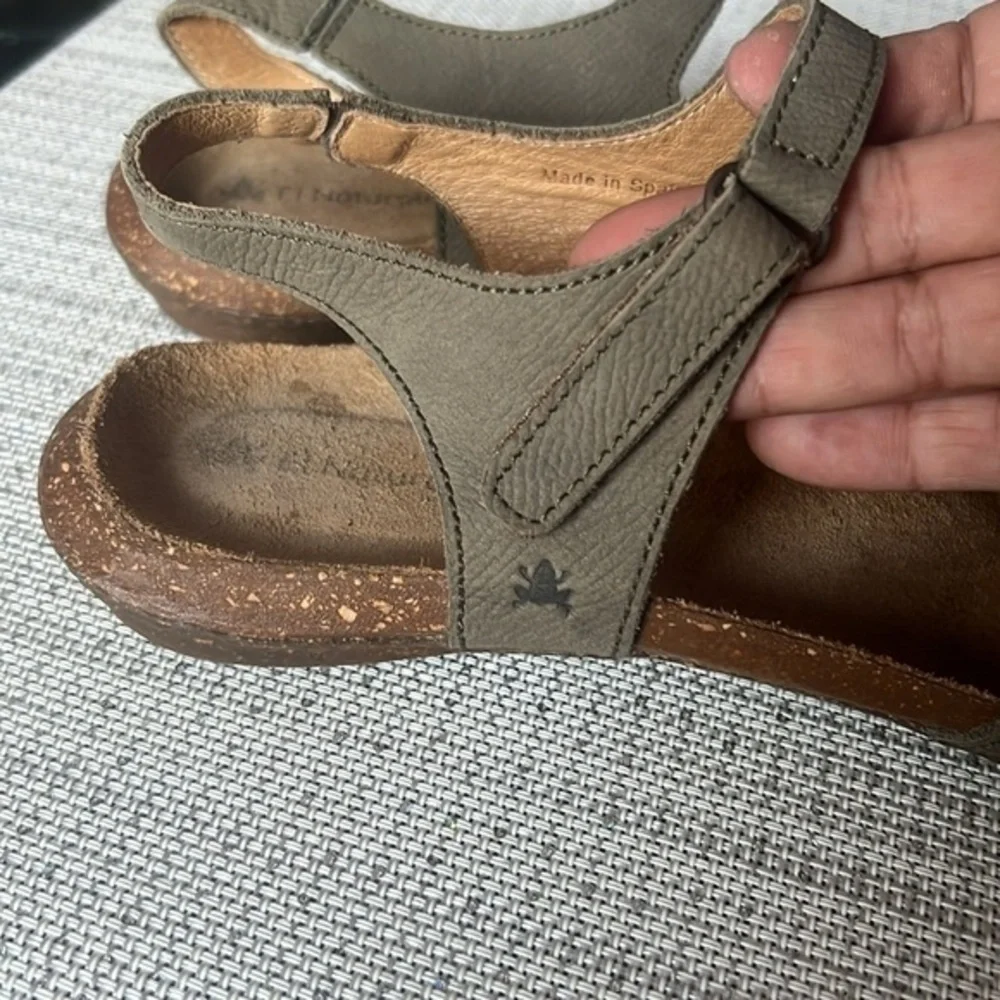 El Naturalista women’s sandals 42 , leather green